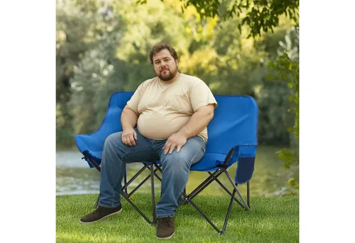 SUNULA Campingstuhl XXXXL Campingstuhl Faltbar 2 Sitzer Faltstuhl Camping Klappstuhl, Robust 2 Personen Klappstuhl für Outdoor, Balkon, Garten