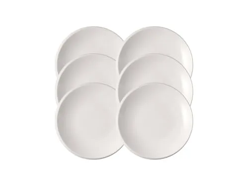 Villeroy & Boch NewMoon Schale flach 25 cm Set6 - Salatschüsseln, elegantes Design mit einzigartiger Mondform für stilvolle Tischpräsentationen.