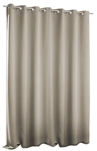 Verdunklungsgardine Blackout extra breit 295x245 cm – Blickdichter Vorhang (Taupe hell) - Extra breite Verdunklungsgardine (295x245 cm) mit Metallösen. Diese blickdichte Gardine sorgt für optimale Abdunkelung und ist pflegeleicht bei 30°C. Ideal für jeden Raum!