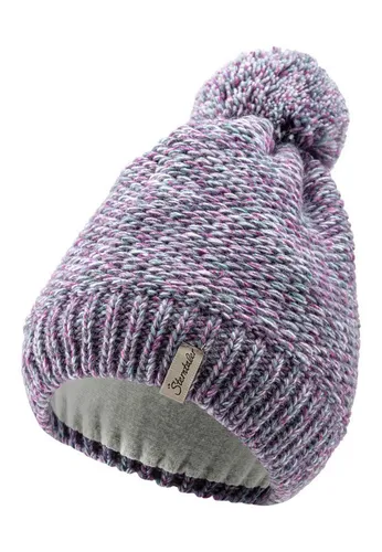 Sterntaler Strickmütze - Mädchen Bommelmütze mit Multicolor Garn - Hüte, Mützen & Caps für Baby-Mädchen - Weiche Mütze mit wärmendem Microfleece-Futter, ideal für kalte Wintertage und vielseitig kombinierbar.