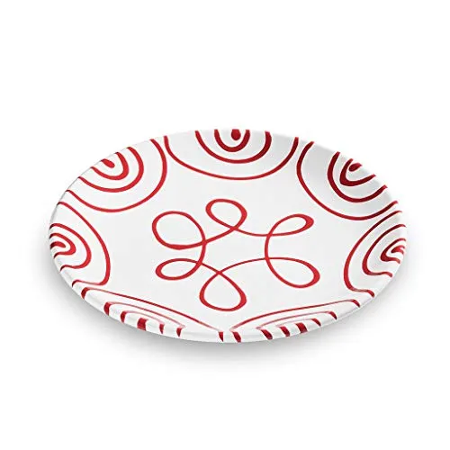 Gmundner Keramik Frühstücksteller Rotgeflammt in rot von Gmundner Keramik