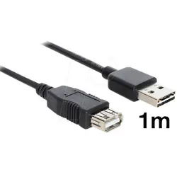 DELOCK 83370 - USB 2.0 Kabel, EASY A Stecker auf A Buchse, 1 m
