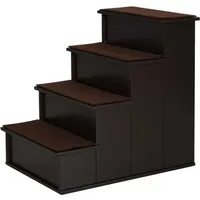 PawHut 4-stufige Haustiertreppe - Sonstiger Hundebedarf, ideal für ältere Tiere oder Haustiere mit Mobilitätsproblemen, rutschfeste Matte für sicheren Auf- und Abstieg