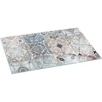 Tulup Glasplatte für Kamin – Mosaikmuster, 140x70 cm in grau von Tulup