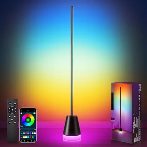 LED Stehlampe für Wohnzimmer, App & Fernbedienung, 16 Millionen Farben