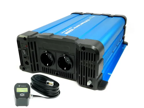 24V 2000 Watt Spannungswandler mit Display und Fernbedienung