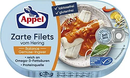 Zarte Filets vom Hering Balance Gemüse Ingwer 200g