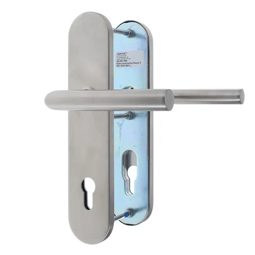 ToniTec Schutzbeschlag Haustür Drückergarnitur L-Form Schutzgarnitur 92 mm