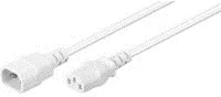 Netzkabel C13-C14 0,5m - Weißes Verlängerungskabel 10A/250V - Sonstige Kabel & Adapter, flexibles und hochwertiges Verlängerungskabel für zuverlässige Stromversorgung in jedem Raum.