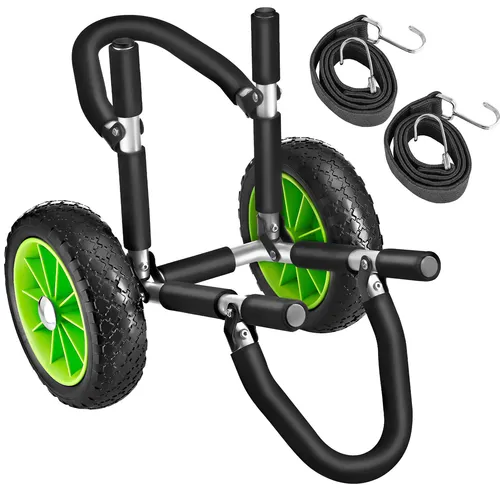 tectake® Surfboard Transportwagen – Klappbar mit Schaumstoffpolsterung - Praktischer Transportwagen für Surfboards und SUPs, klappbar und mit 2 Sicherungsgurten ausgestattet. Ideal für den einfachen Transport zum Strand.