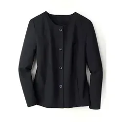 Eleganter Blusenblazer Langarm schwarz Größe 48