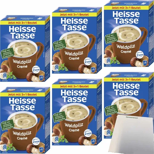 Heisse Tasse Waldpilz Creme Suppe 6er Pack 6x 4 Beutel a 16,4g usy Block