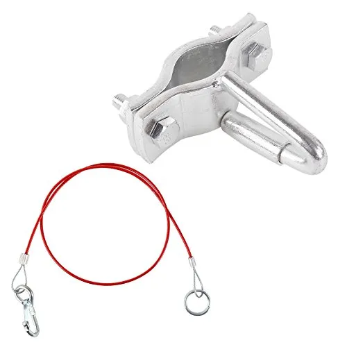 Carpoint Halter für Anhängerabreisseil Federöse universal passend verzinkt + Abreisseil Rot 100 cm Hollandöse