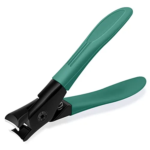 Nagelknipser, Heavy Duty Edelstahl Zehennagelknipser mit Fingernagelfeile Geeignet für dicke Fingernägel und Fußnägel, Professionelle Nagelschneidewerkzeuge (grüner)