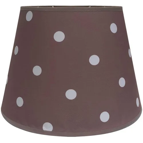 Lampenschirm Tischleuchte Stehlampe Hängeleuchte Braun weiße Punkte Stoff E14 L