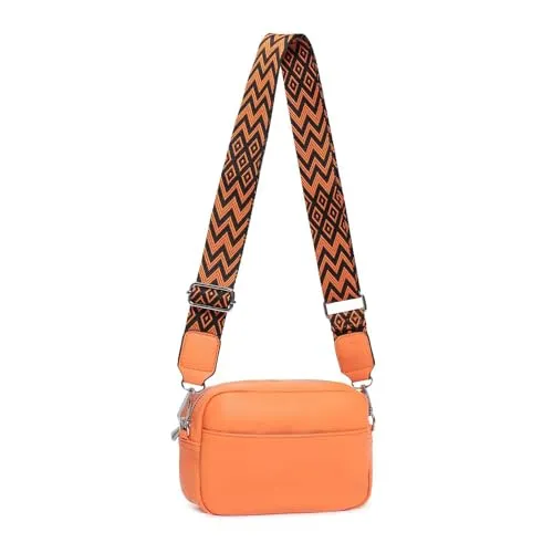Damen Tasche Gürteltasche Brusttasche Umhängetasche Schultertasche Bauchtasche Crossbody Bag Hüfttasche Handtasche Abendtasche Kunstelder Orange