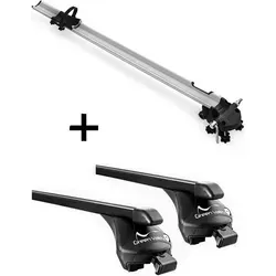 Fahrradträger Bike Pro + Relingträger Quick kompatibel mit für Audi E-tron (5 Türer) ab 2019 anliegende Reling