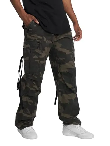 Brandit M65 Vintage Pants - Woodland, Größe XXL - Arbeitshosen im Army-Style mit bequemem Loose-Fit aus 100% Baumwolle. Viele praktische Taschen und verstellbarer Beinsaum für optimalen Tragekomfort.