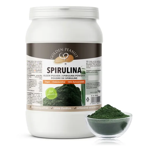 Spirulina Pulver 1 kg - Rückstandsgeprüfte Platensis Alge - Pflanzliche Heilmittel, hochwertiges Spirulina Pulver in Lebensmittelqualität, reich an Nährstoffen und ideal zur Unterstützung einer gesunden Ernährung.