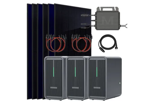 SUNNIVA Balkonkraftwerk 2760W mit 6,72 kWh Speicher, (Marstek 3x B2500-D, BIFAZIAL FULLBLACK komplett Steckdose, PV Solaranlage Komplettset mit Solarspeicher, 6x 460W N-Type Glas-Glas Bifacial Module)