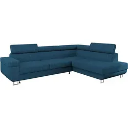MIRJAN24 Ecksofa Fonti Cord in blau von Mirjan24