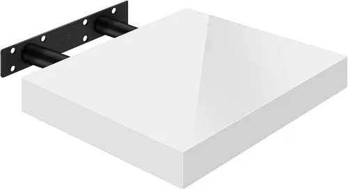 Woltu Wandregal Volato, freischwebend in Weiß - Hochwertiges MDF Wandregal für Bücher und Dekoration, feuchtigkeitsbeständig mit einer Tragkraft von bis zu 15 kg - ideal für jedes Zimmer.