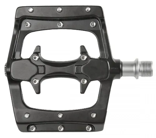 Exustar Plattformpedale E-PM-820-2 schwarz - Hochwertige EXUSTAR Pedale für MTB und BMX, mit Aluminium-Körper und austauschbaren Pins. Ideal für vielseitigen Einsatz und beste Kontrolle auf dem Rad.