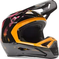 FOX V1 Kairos Motocross Helm, schwarz-orange, Größe M - Robuster Motocross Helm mit MIPS-System für optimale Sicherheit. Individuelle Passform durch vier Schalengrößen und waschbare Innenpolster. Ideal für den anspruchsvollen Einsatz.