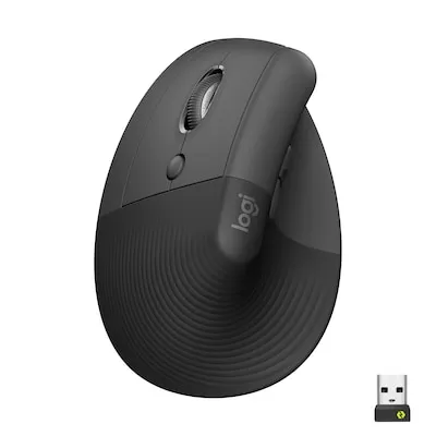 Logitech Wireless Ergonomical Mouse - Linkshänder, kabellos und ergonomische vertikale Form für maximalen Komfort und Entlastung des Handgelenks