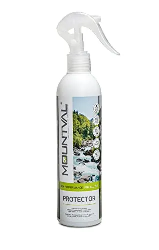 Mountval Imprägniermittel Protector Imprägnieren von Outdoor-Schuhen aus Textilgewebe, Nubuk-, Wild und herkömmlichen Leder | Geeignet für Gore-TEX