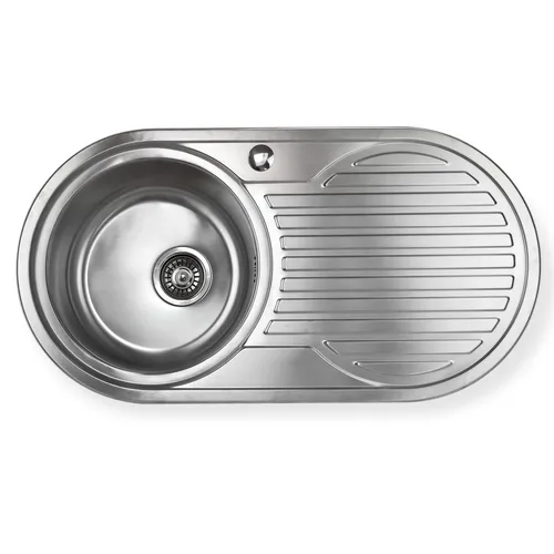 Edelstahl Spüle Rundbecken Einbauspüle