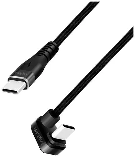 LogiLink USB-Kabel USB 2.0 USB-C Stecker 2.00m Schwarz CU0191