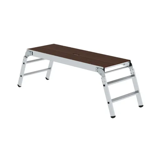 PROREGAL® Klapptritt Arbeitsdiele klappbar Traglast 300kg Alu/Siebdruckplatte Rutschfeste