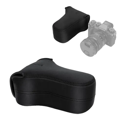 JJC Neopren Kameratasche Tragbare Tasche für Canon EOS M50II M5 mit EFM 55-200mm EFM 18-150mm für Fuji X-T30 X-T20 X-E4 mit XF 55-200mm XC 50-230mm für Olym. E-M10II E-M5II+40-150mm 12-40mm Objektiv