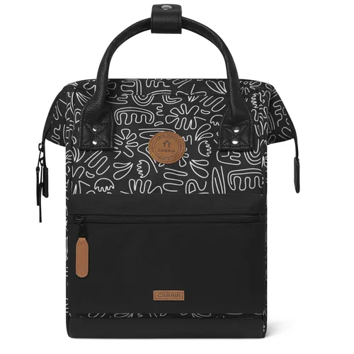 Cabaïa Backpack Adventurer Small Amiens black - Wanderrucksack mit 10,5 Zoll-Laptopfach, atmungsaktiven Schultergurten und wasserdichtem Boden – ideal für Abenteuer und den Alltag!