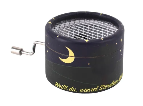 VOLT by Voggenreiter 1290 Spieluhr - Dunkelblau, hochwertige Handkurbel-Spieluhr mit robustem Gehäuse und sicherem Spielwerk