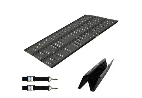 TRUTZHOLM DREIBREIT Auffahrrampe klappbar 215cm - Auffahrrampe für Motorräder und Anhänger, Traglast 1020kg, klappbar für platzsparende Lagerung und mit rutschfesten Oberflächen für sichere Nutzung.