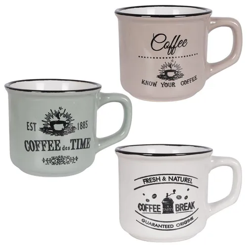 Keramikbecher Keramiktassen Trinkbecher für Kaffee Tee Geschenk-Set 160 ml 3 St.