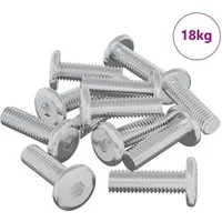 vidaXL Flachkopfschraube 1593 Stück 8 x 25 mm Silber - Robuste Flachkopfschraube aus hochwertigem Stahl, ideal für Möbel und Bauprojekte. Mit einfacher Installation und stabiler Befestigung sorgt sie für zuverlässige Ergebnisse in jedem Einsatz.