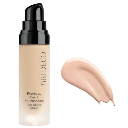 ARTDECO Perfect Teint Foundation - langanhaltende, flüssige Foundation ohne Öl und ohne Maskeneffekt - 1 x 20 ml