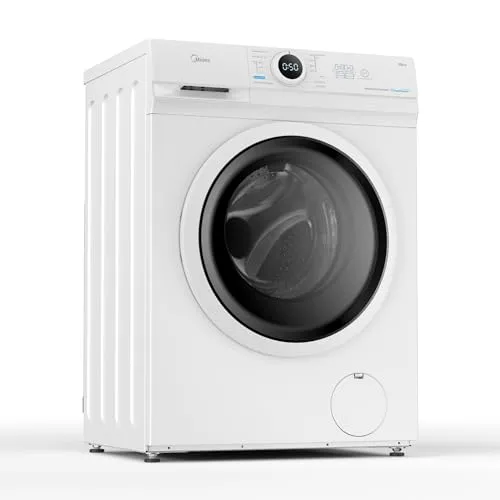 Midea MF10EW70B Waschmaschine - 7 kg, 1400 U/min, EEK A, Inverter Quattro Motor mit Dampffunktion, energieeffizient und leise für offene Wohnkonzepte