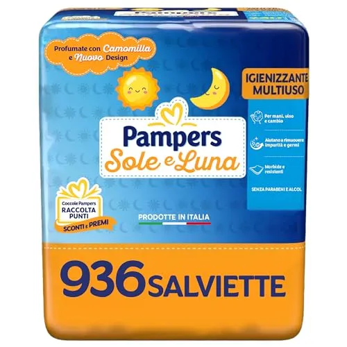 Pampers Tücher Sonne und Mond mit Kamille und neuem Design, 936 Tücher
