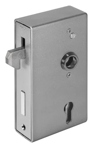 AMF Schiebetorschloss 140S - 30 mm mit Hakenfalle - Türsicherungen für optimale Sicherheit, inklusive Hakenfalle und robustem Stahlgehäuse für langlebigen Schutz.