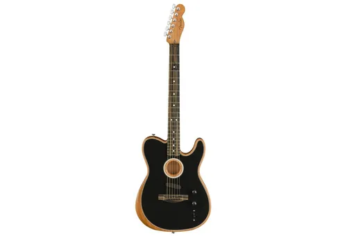 Fender Westerngitarre, Westerngitarren, Andere Bauformen, American Acoustasonic Telecaster Black - Westerngitarre