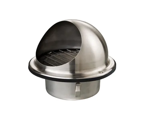 Wandauslaß Edelstahl mit Schutz 100mm Lüftungshaube Wetterschutzgitter Abluft