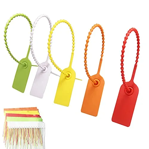 Stück Mehrfarbige Kabelbinderetiketten Kunststoff Sicherheitsetiketten Anti-Fälschungsknöpfe für Kleidung und Logistik 100