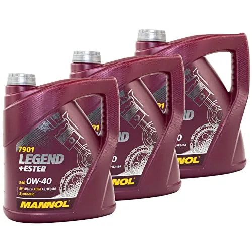 Motoröl Motor Öl vollsynthetisch MANNOL Legend+Ester 0W-40 API SN/CH-4 3 X 4 Liter