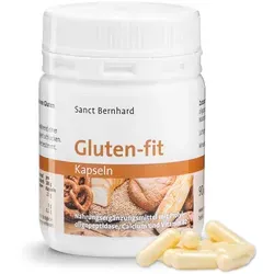 Gluten-fit-Kapseln - 37 g - Diät Nahrungsergänzungsmittel zur Unterstützung beim Abbau von Gluten. Enthält das Enzym Prolyloligopeptidase für eine bessere Verdauung und Vitamin B2 für gesunde Schleimhäute.