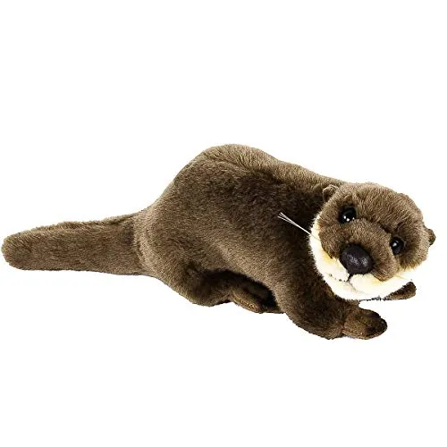 Teddys Rothenburg Kuscheltier Otter liegend braun 26 cm Plüschotter