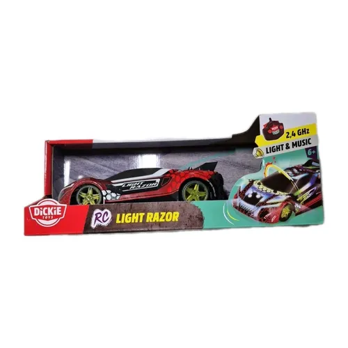 Dickie Toys Go Crazy RC Light Razor Spielzeug-Auto - RC-Modelle für Kinder ab 6 Jahren, mit bunten Lichtern und aufregenden Fahrfunktionen für unendlichen Spielspaß.